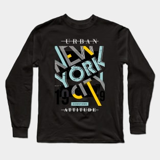 New York Urban Illustration Long Sleeve T-Shirt